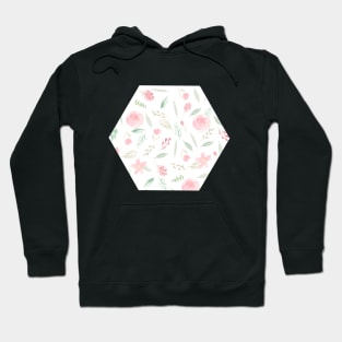 Blush pink Floral Watercolor | Pattern Hoodie